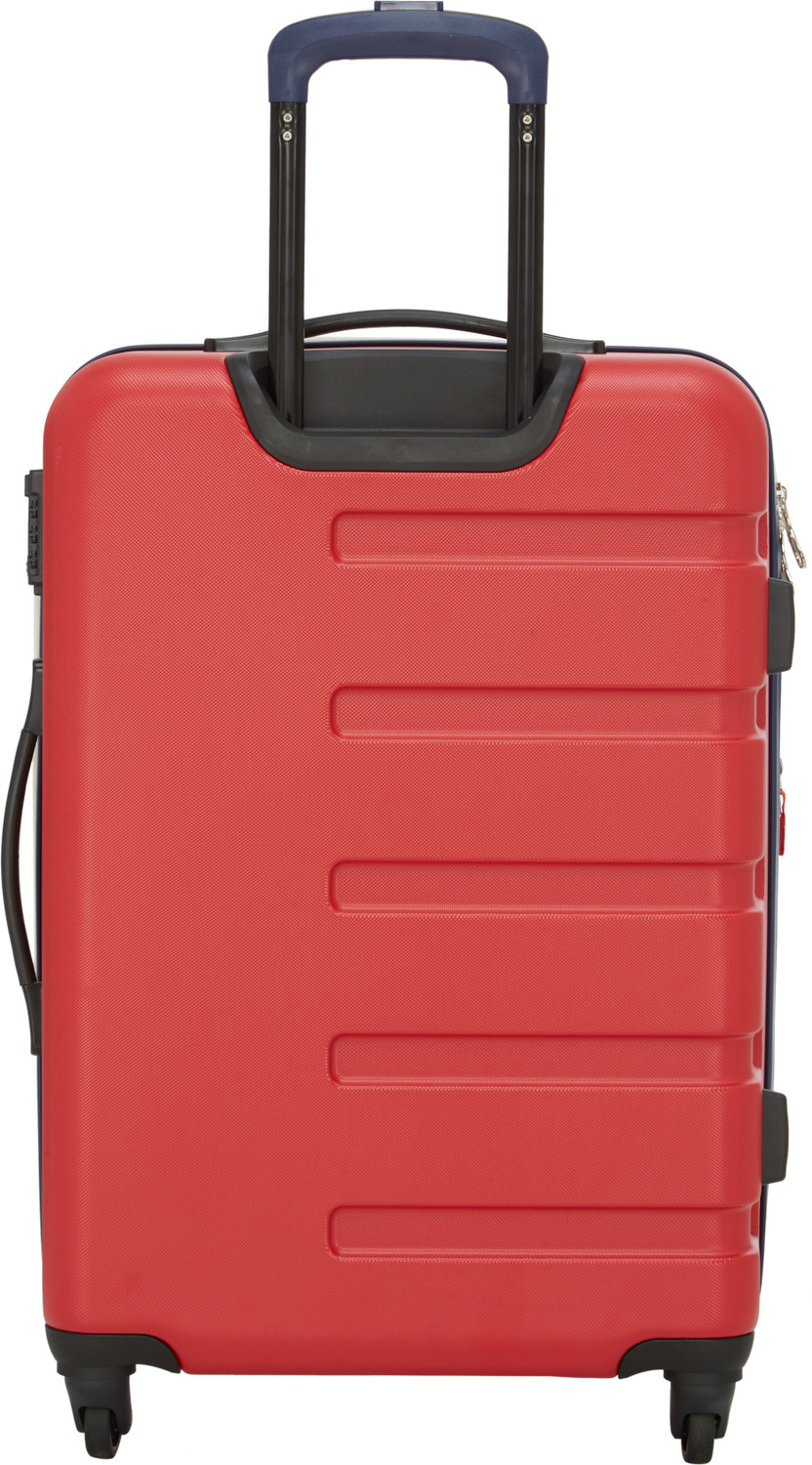 Image of SWISS GEAR Medium Check-in Suitcase (61 cm) 4 Wheels - 24 inch Hard Luggage ABS Spinner - Red