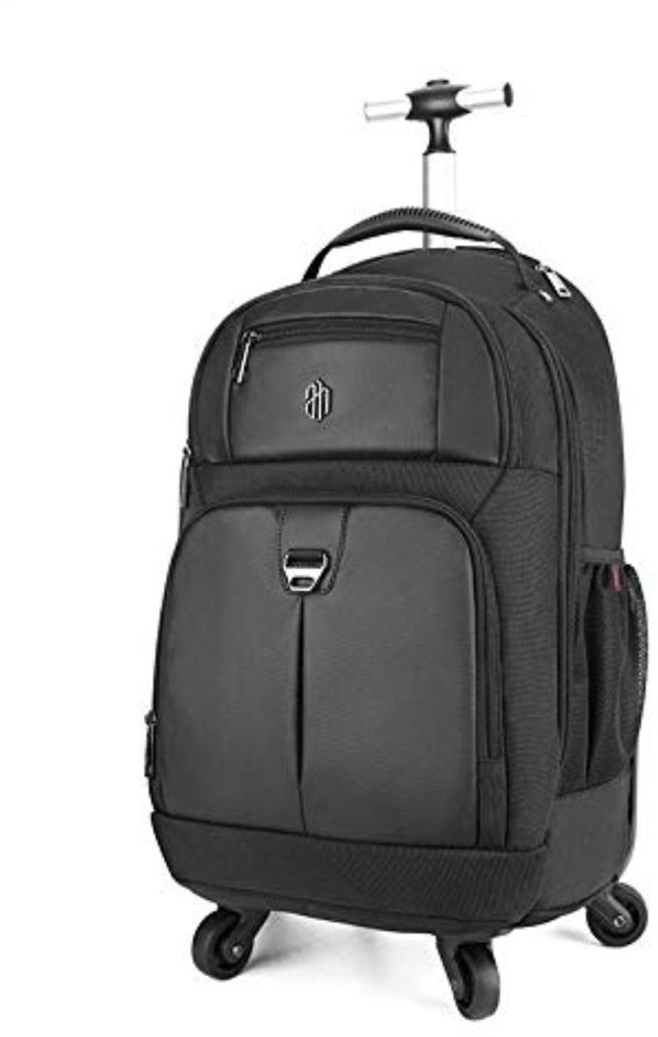 Image of AH Arctic Hunter Large 45 L Backpack 45L Trolley Backpack, 4 * 360 deg Wheeled 15.6 inch Laptop Backpack for Travel, Office, Carry on Trolley Luggage Suitcase Compact Business, Travelling for Men and Women (Black) (Black)