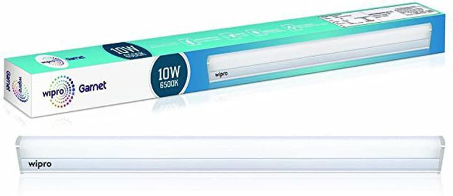 Image of Wipro 10 Watt LED tubelight Batten (Color-White /6500K,Size: 2 feet)- Pack of 5 10 W 54 cm Tube Light (White, Pack of 5)