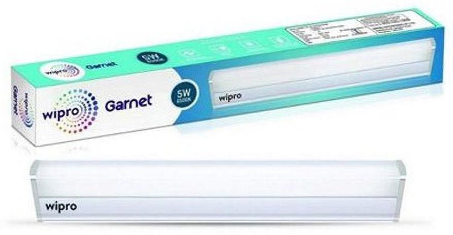 Image of Wipro 5 Watt LED tubelight Batten (Color-White /6500K,Size: 1 feet)- Pack of 5 5 W 27.5 cm Tube Light (White, Pack of 5)