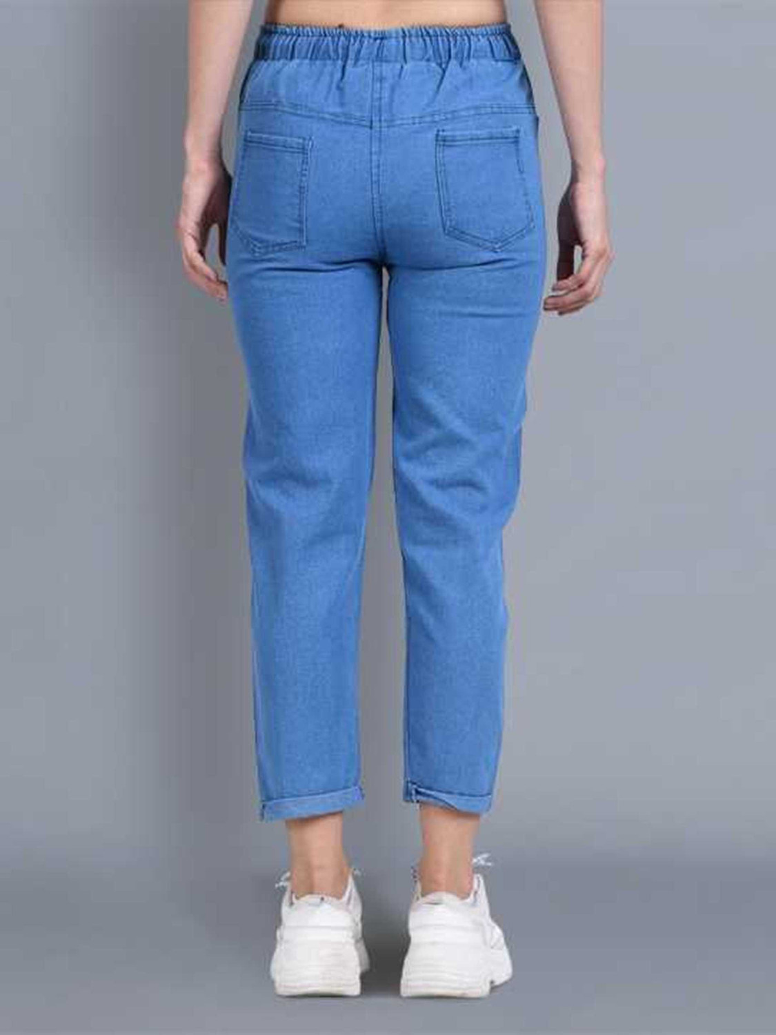 Image of RASHMI FASHION Women Regular Mid Rise Light Blue Jeans