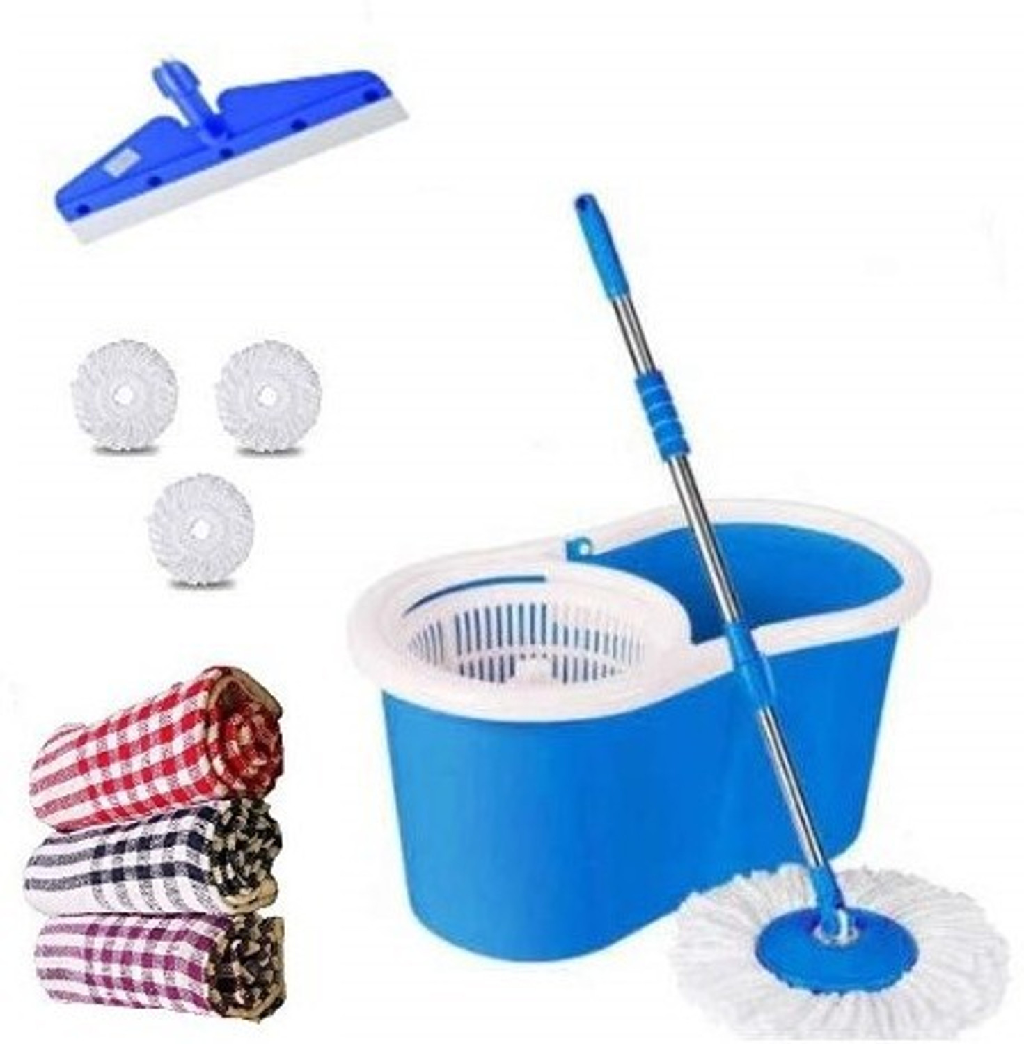 Image of JSN Plastic Bucket Mop Set (Purple)
