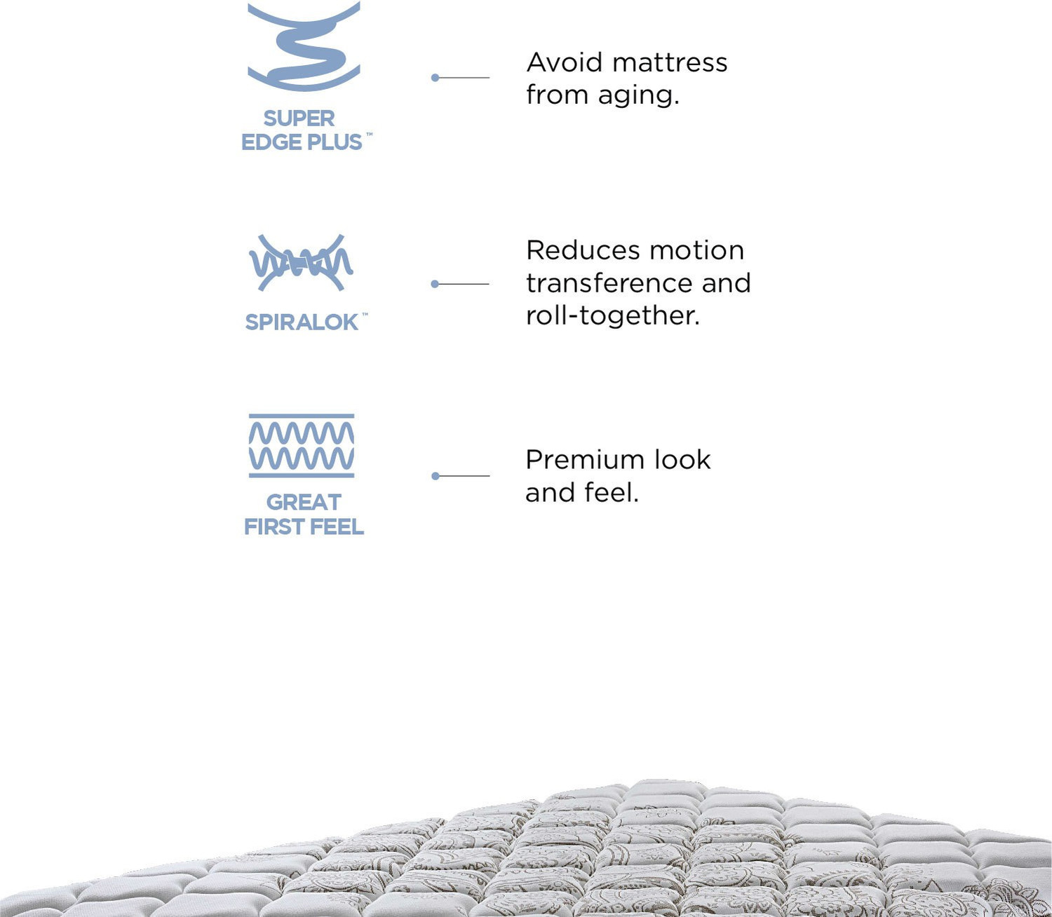 Image of PEPS Restonic Ardene Normal Top Brown 8 inch King Pocket Spring Mattress (L x W: 72 inch x 72 inch)