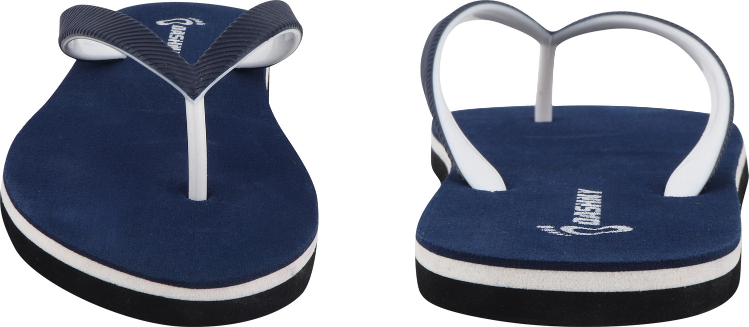 Image of DASHNY Pack Of 3 Soft Stylish Comfortable Slippers & Flip Flops For Women (Multicolor) Women Slippers (Black, Grey, Navy , 4)