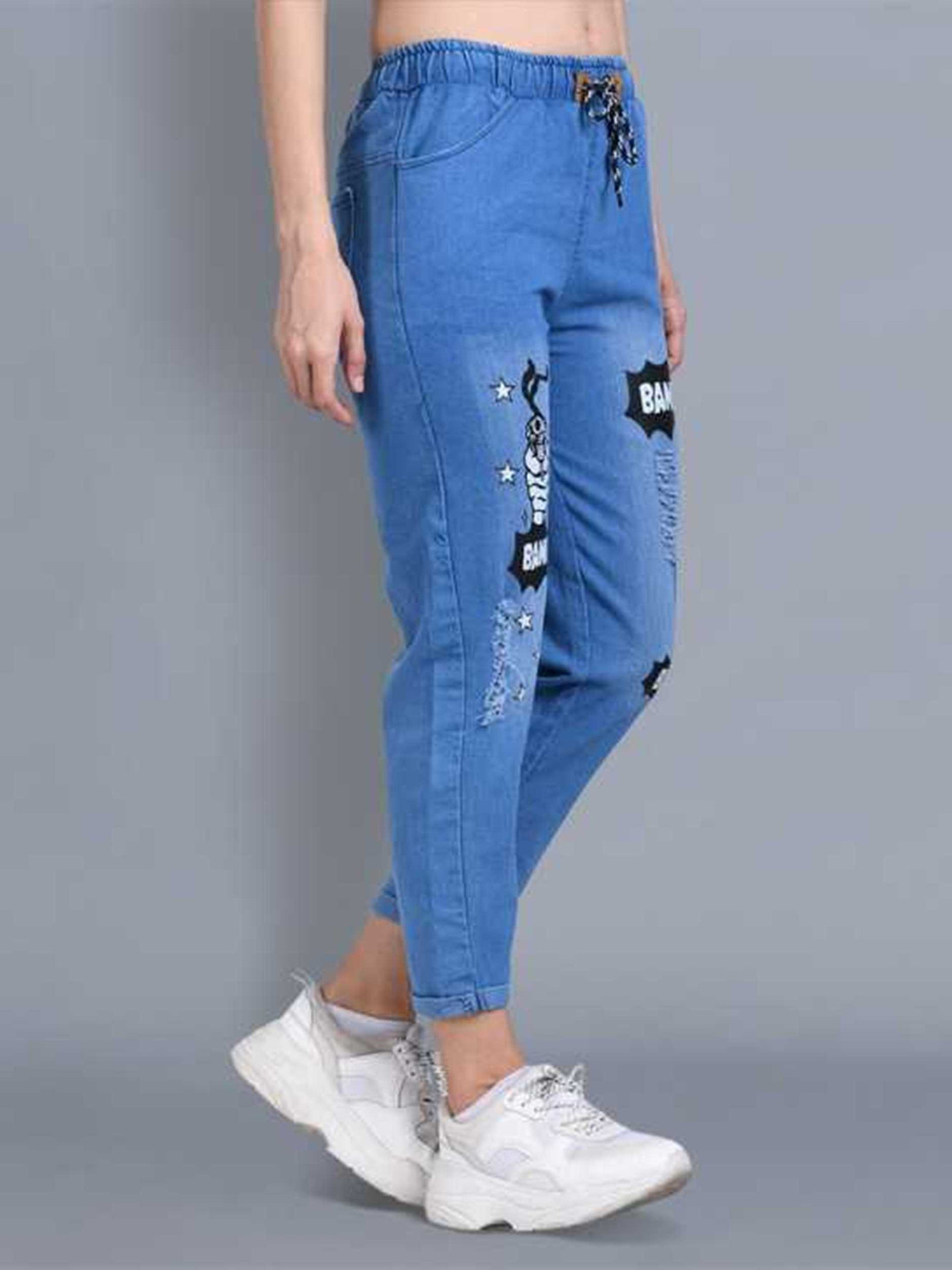 Image of RASHMI FASHION Women Regular Mid Rise Light Blue Jeans