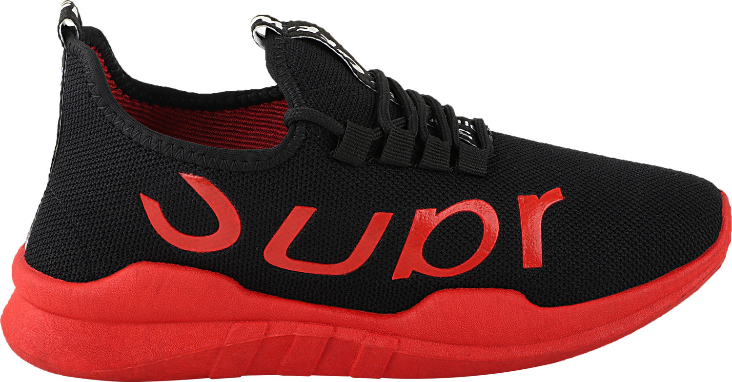 Image of CALCADOS Walking Shoes For Men (Black, Red , 9)