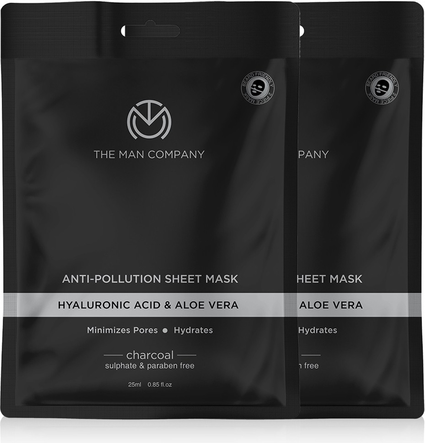 Image of THE MAN COMPANY Charcoal Face Sheet Mask (75 ml)