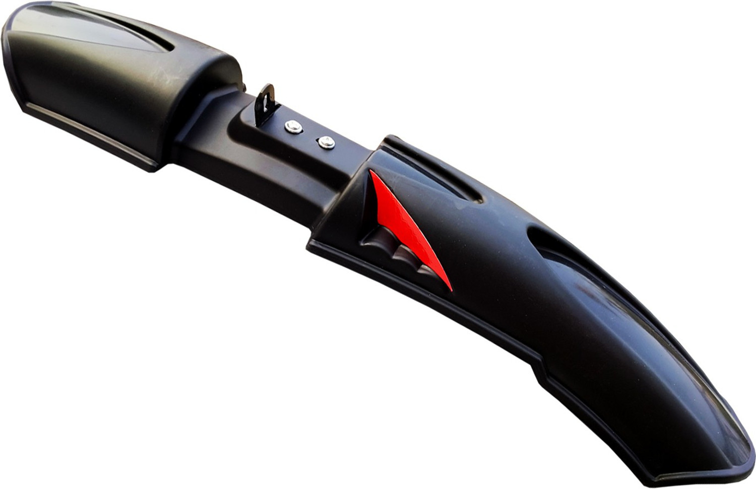 Image of SHIVEXIM Bicycle Dual Tone Front & Rear Mudguard Clip-on Front & Rear Fender Full Length Front & Rear Fender (Black, Red)