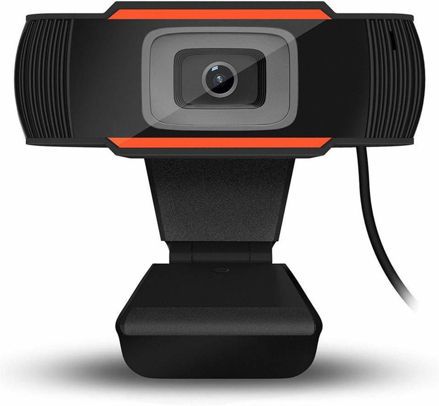 Image of Frontech FT-2255 USB Webcam-1280x720 High-Resolution CMOS Sensor|Built-in Mic| LED Lights HD Webcam 720p, with Microphone, USB Connectivity (Black)