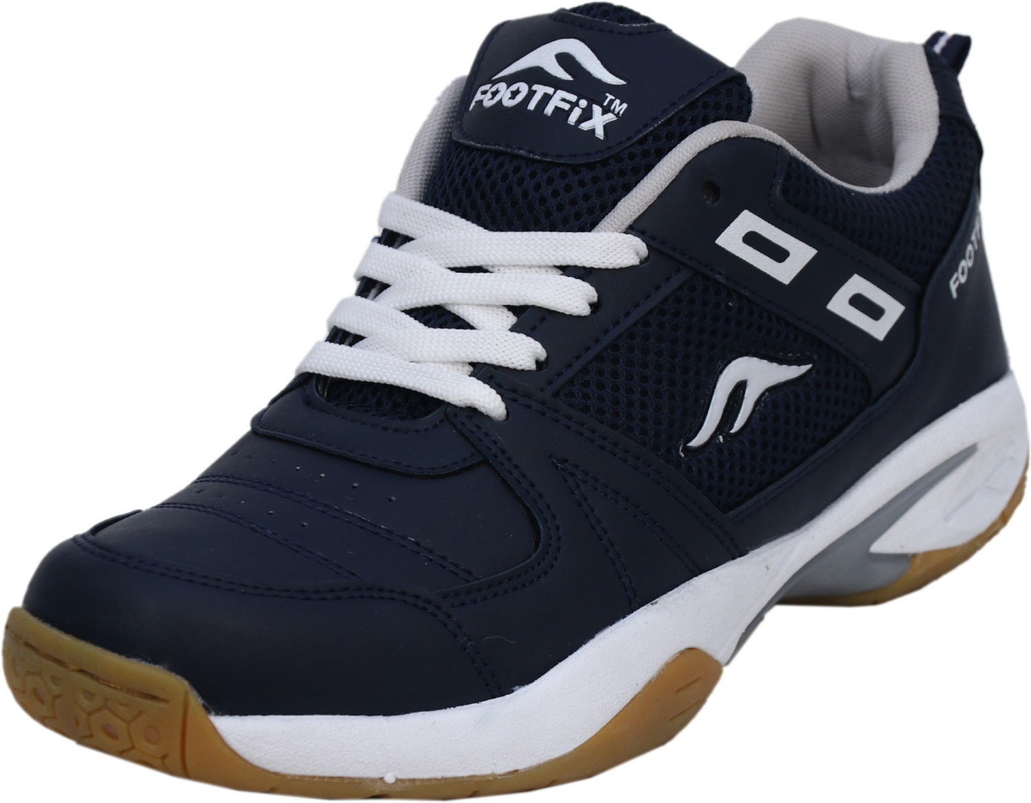 Image of FOOTFIX Men's SPECTRUM Navy Badminton Shoes For Men Badminton Shoes For Men (Blue , 6)