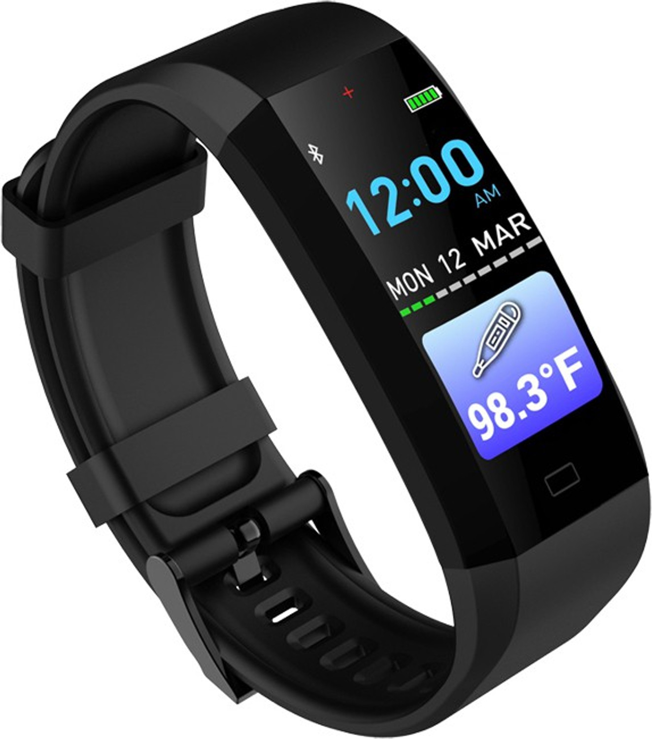 Image of Maxelon MaxFit2.0 Smart AI Fitness Band,175+Sports Mode, Subscription Free, Black (Black & Grey Strap, Size : standrad)