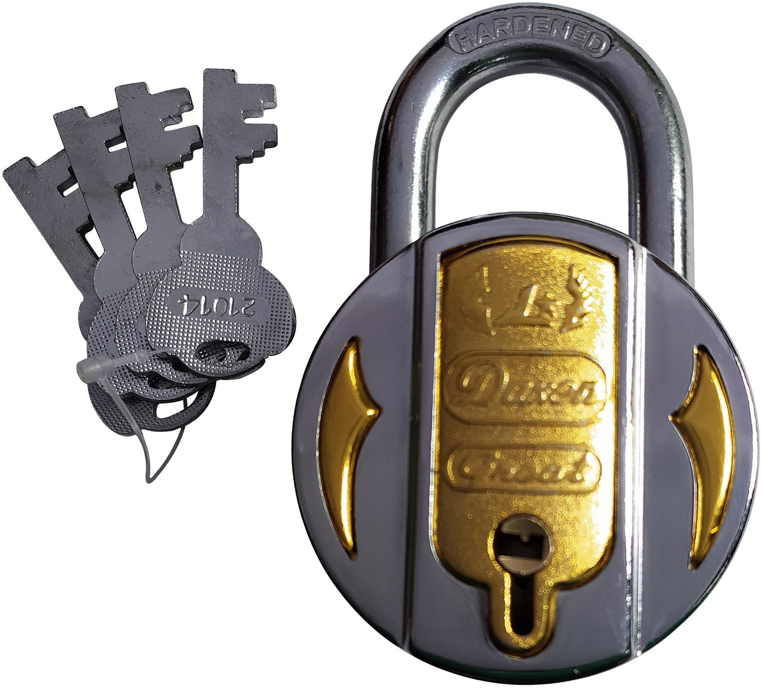 Image of Daxen Great 68 mm 9 Lever Push Padlock (Silver)