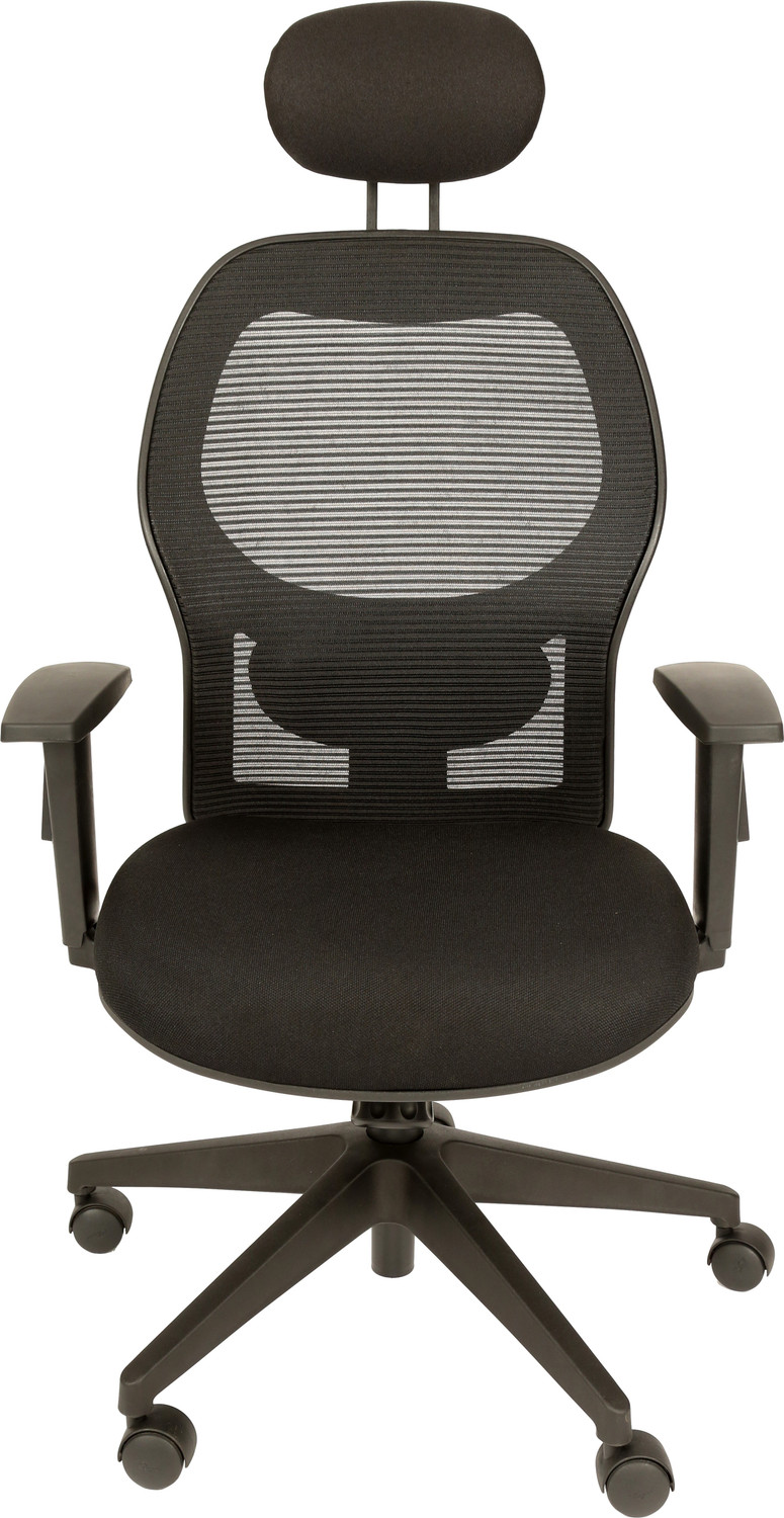 Image of pace seating Home and Office Y Mesh Chair, High Back Mesh Ergonomic with Adjustable Armrests Nylon Office Conference Chair (Black, Optional Installation Available)