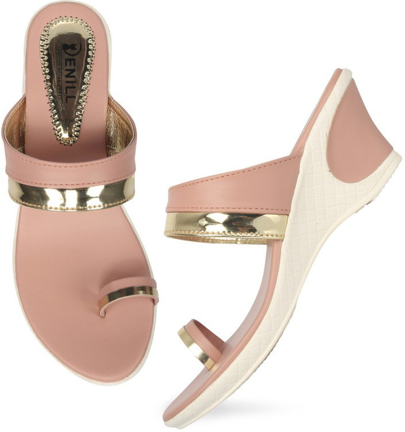 Image of Denill Women Wedges Sandal (Pink , 8)