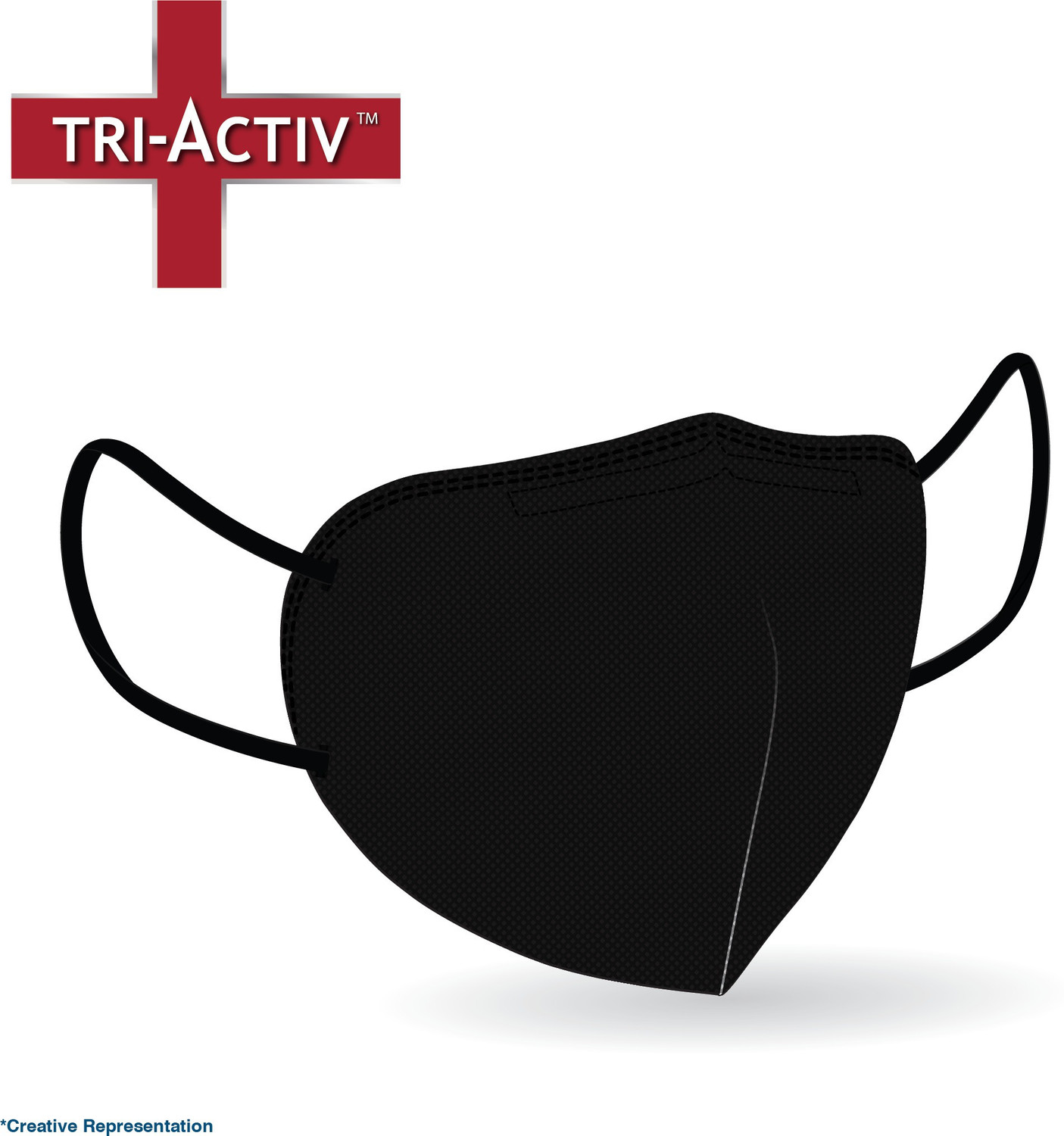 Image of Tri-Activ 6 Layer Protective Mask, PM2.5 / N95 Tested as per NIOSH standard, Anti-Virus Coating, 99.5% Filtration Efficiency, Adjustable Nose Clip, Reusable Cloth Mask With Melt Blown Fabric Layer (Black, Free Size, Pack of 5)