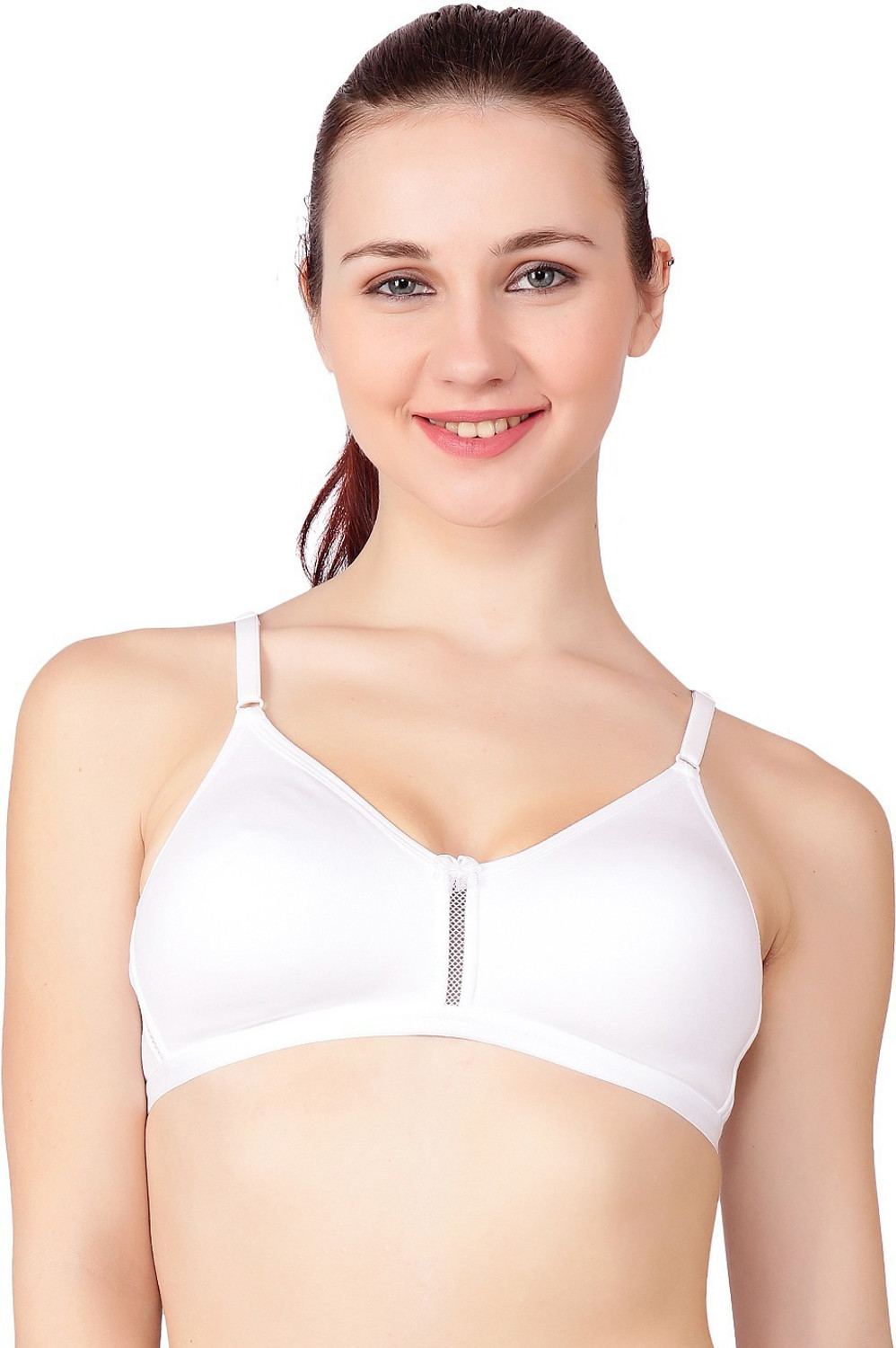 Image of Floret Women T-Shirt Non Padded Bra (White)
