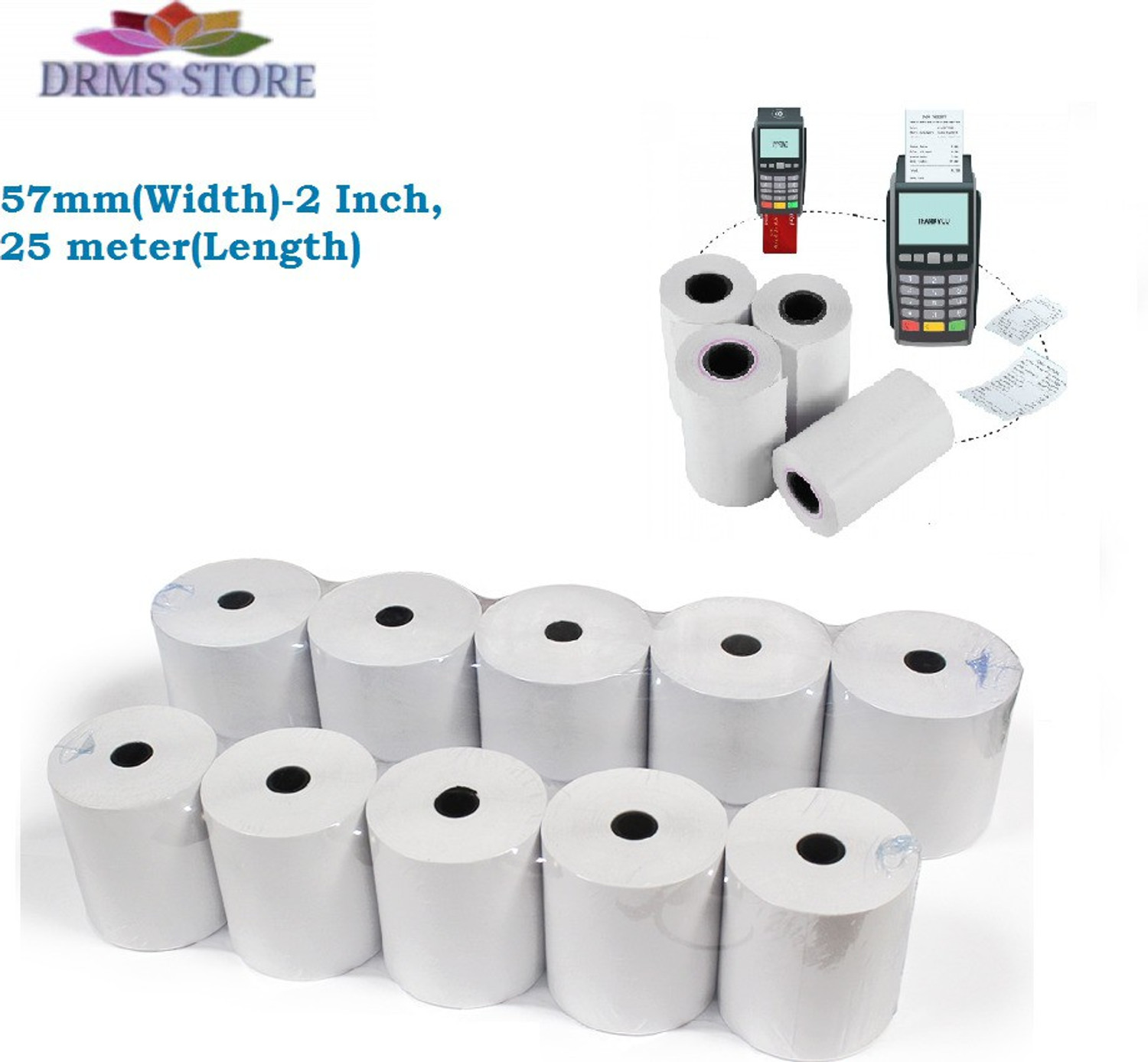 Image of VMS Deluxe Glossy Photo Paper (20 Sheets) Unruled A4 180 gsm Inkjet Paper (Set of 1, White)