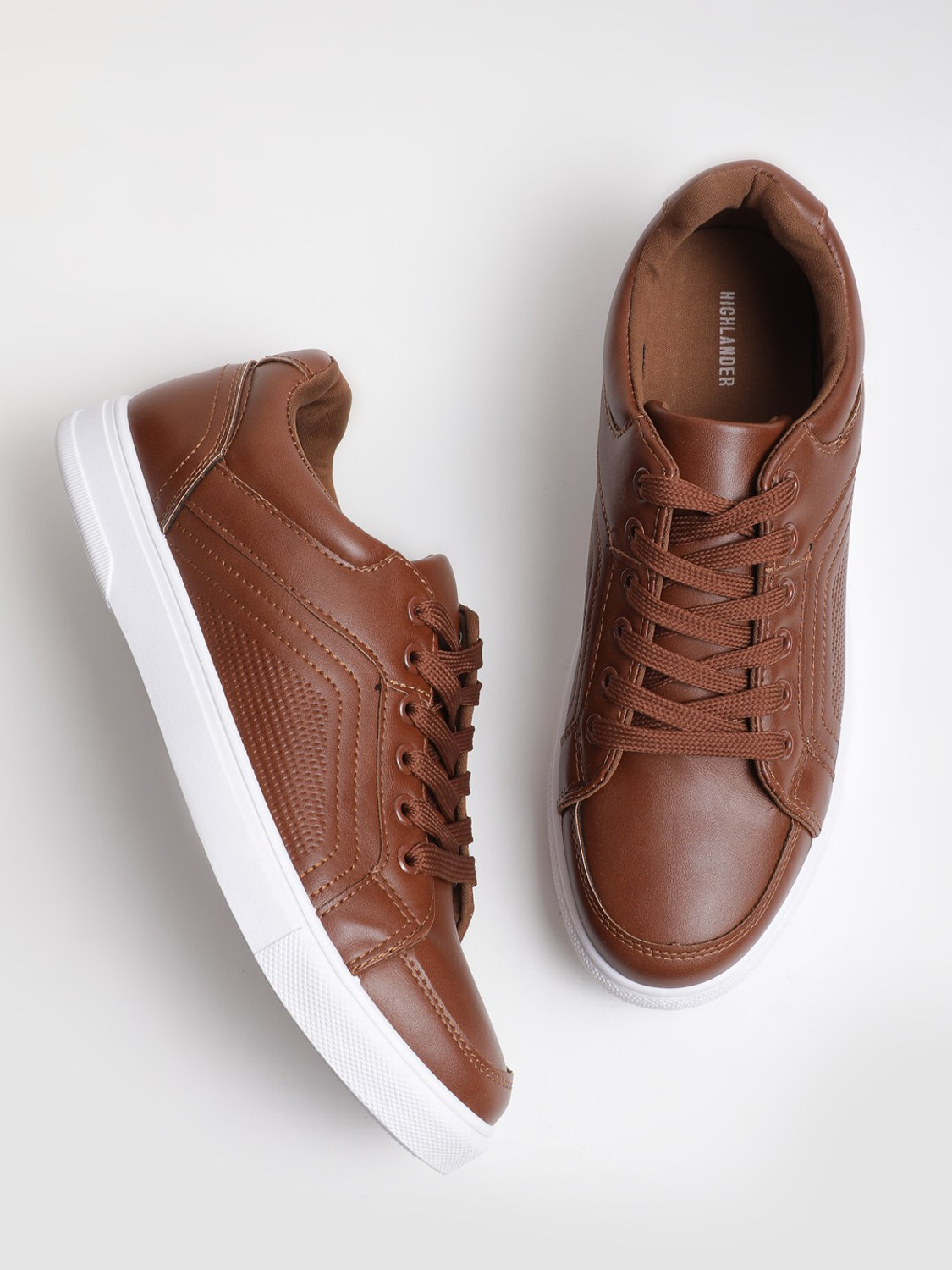 Image of HIGHLANDER Sneakers For Men (Tan , 9)