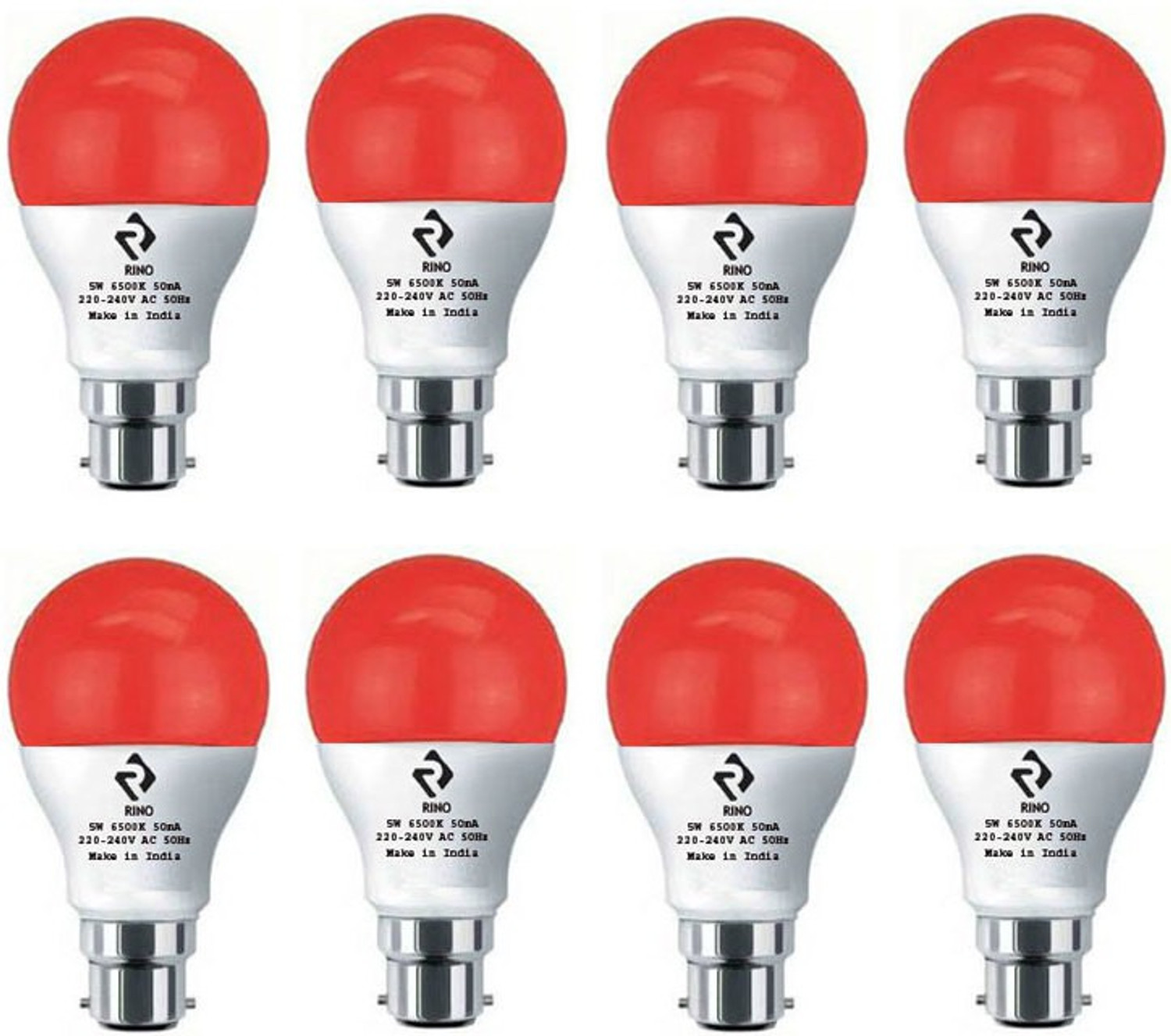 Image of LiteSun 5 W Basic Standard B22 LED Bulb (Red)