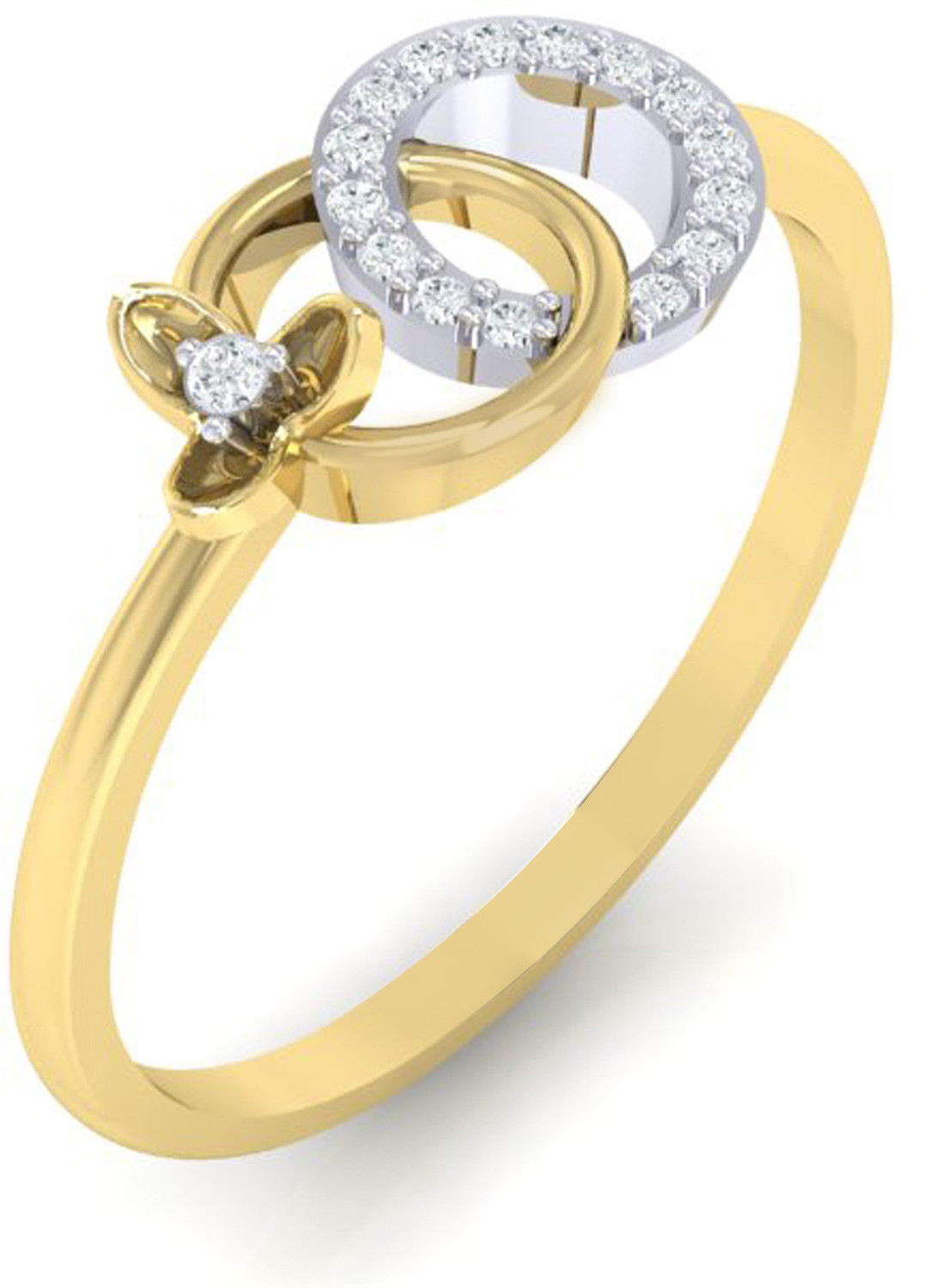 Image of LORDS JEWELS Shy Heart Diamond Ring 18kt Diamond Yellow Gold ring