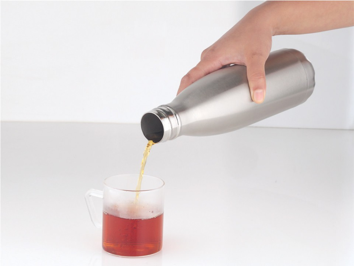 Image of BOROSIL Hydra Bolt Stainless Steel Vacuum Insulated. 1000 ml Steel Flask (Pack of 1, Steel /Chrome)