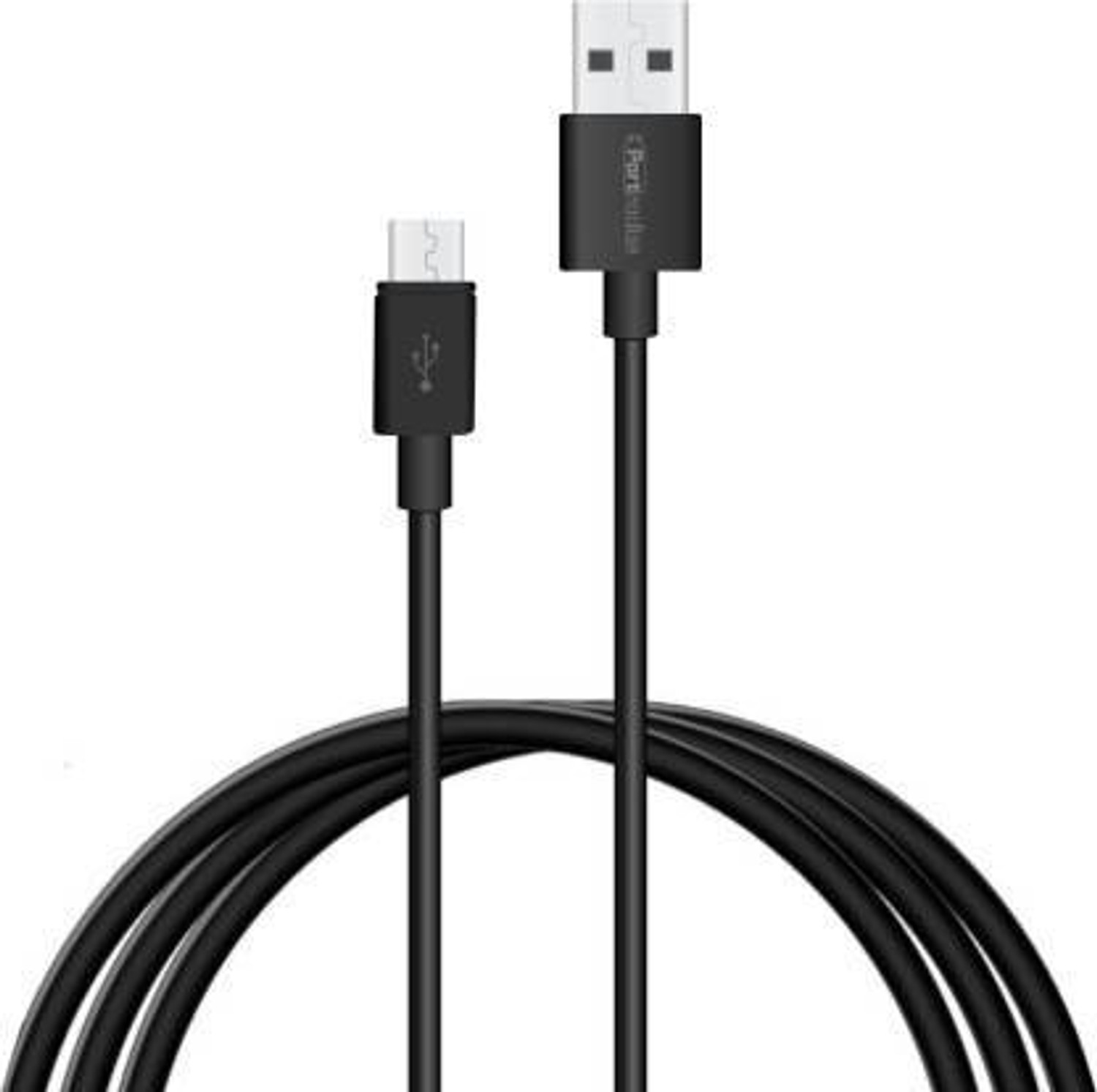 Image of Portronics Micro USB Cable 2 A 1 m POR654 (Compatible with All Phones & Tabs for Micro USB Devices, Black, One Cable, USB Type A To Micro USB)