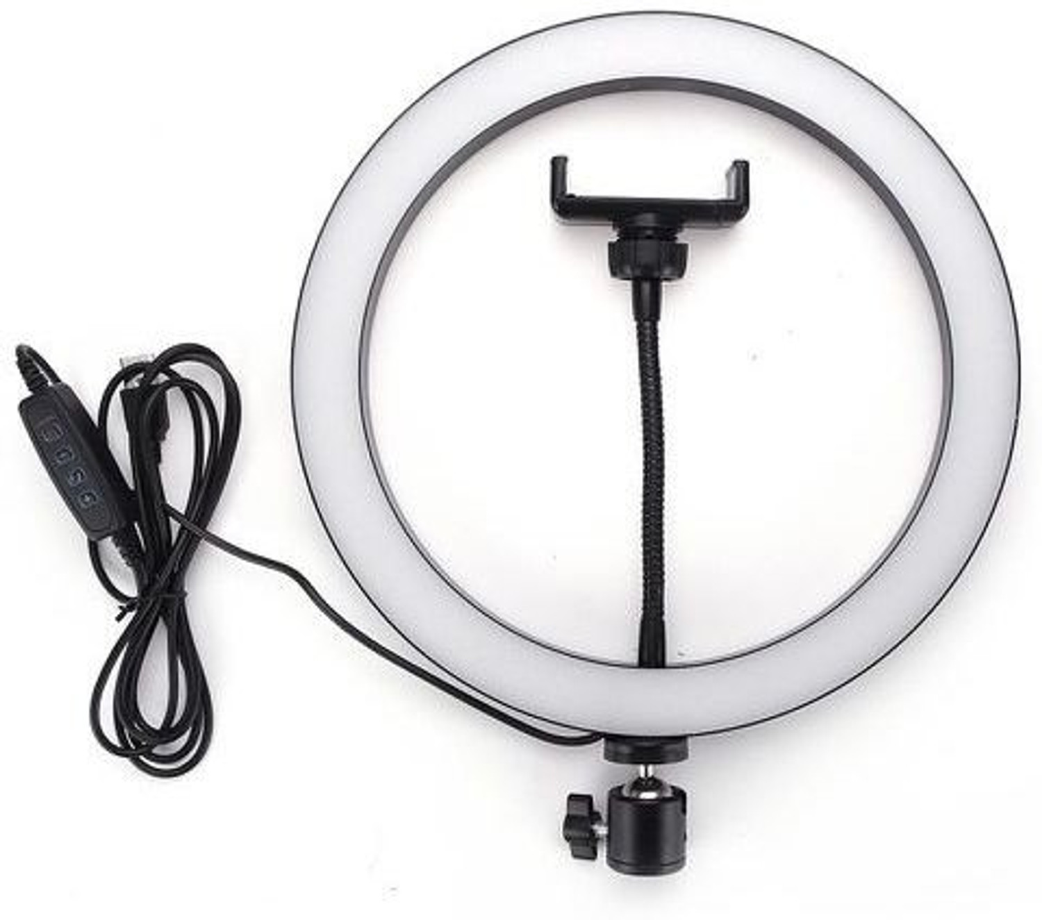 Image of GADGETSWAY 46 CM (18 inch) Big LED Ring Light with 3 Holder Dimmable Lighting Ring Flash (White Light, Natural Light)
