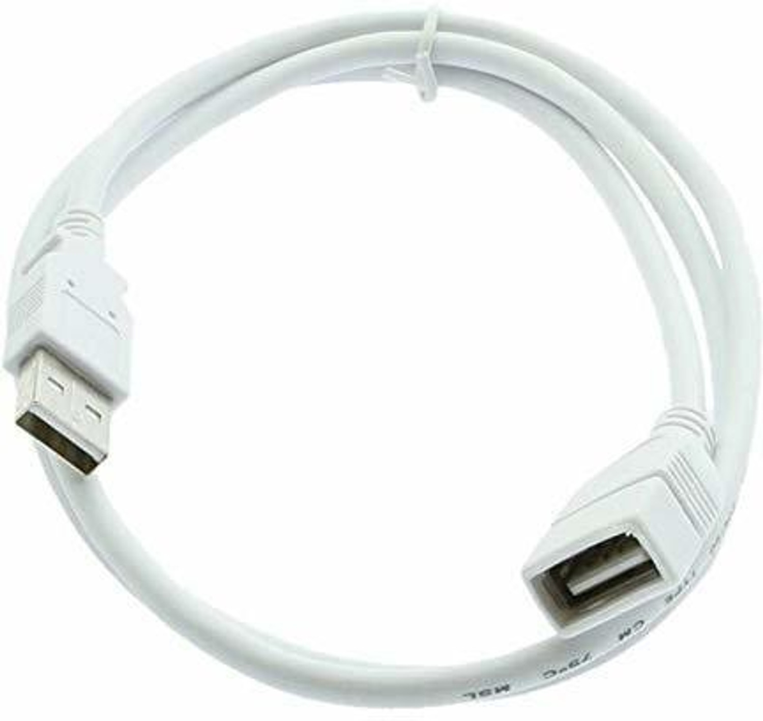 Image of spincart Reversible USB 2.0 2 A 5 m USB Extension Cable USB 2.0 Extension Cord Type A Male to Female Data Transfer for Keyboard, Mouse, Flash Drive, Printer, Camera (Compatible with Laptop, Mouse, Keyboard, Flash drive, Printer, White, USB Type A To Reversible USB 2.0)