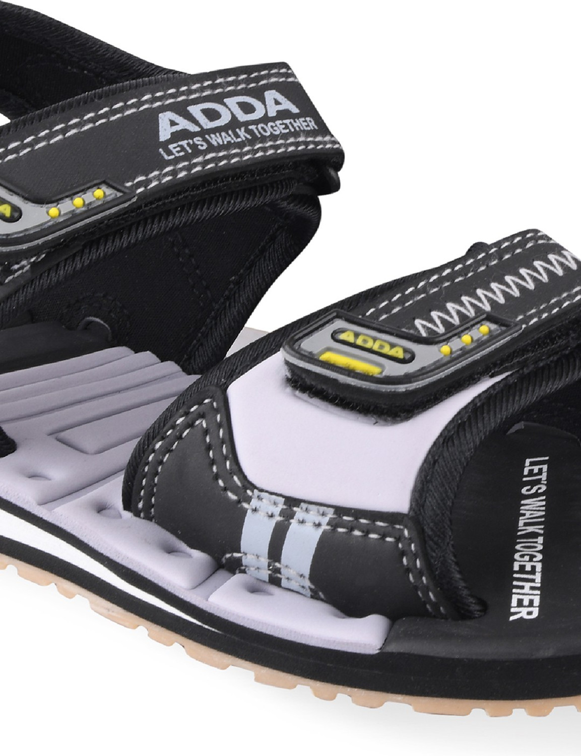 Image of Adda Men Sandal (Black, Grey , 9)