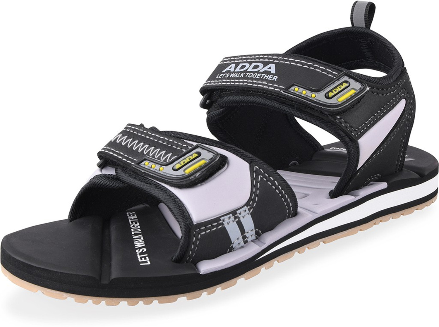 Image of Adda Men Sandal (Black, Grey , 9)