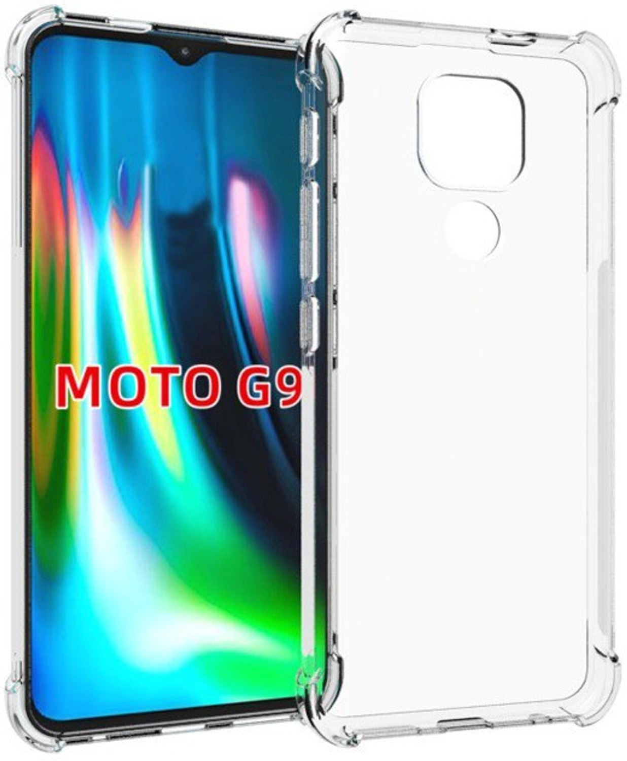 Image of Wellchoice Back Cover for Motorola Moto G9 Paly, Motorola Moto G9, Moto E7 Plus (Transparent, Grip Case, Rubber, Pack of: 1)