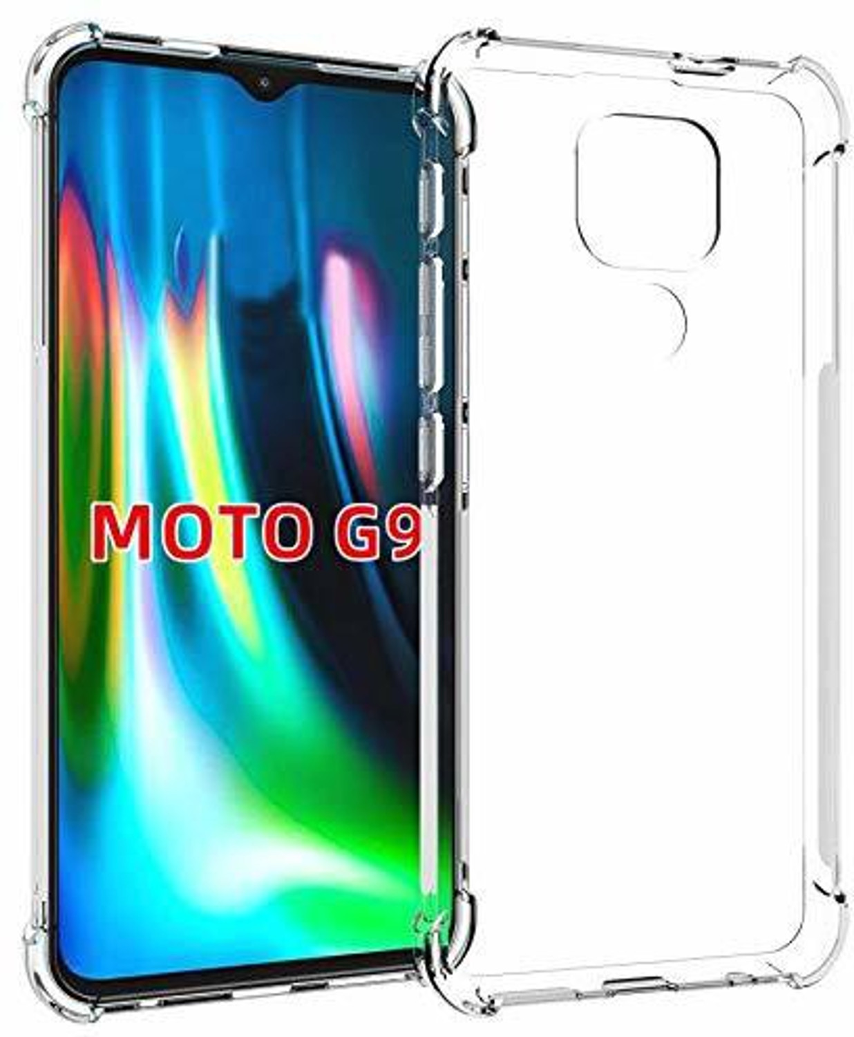 Image of Wellchoice Back Cover for Motorola Moto G9 Paly, Motorola Moto G9, Moto E7 Plus (Transparent, Grip Case, Rubber, Pack of: 1)