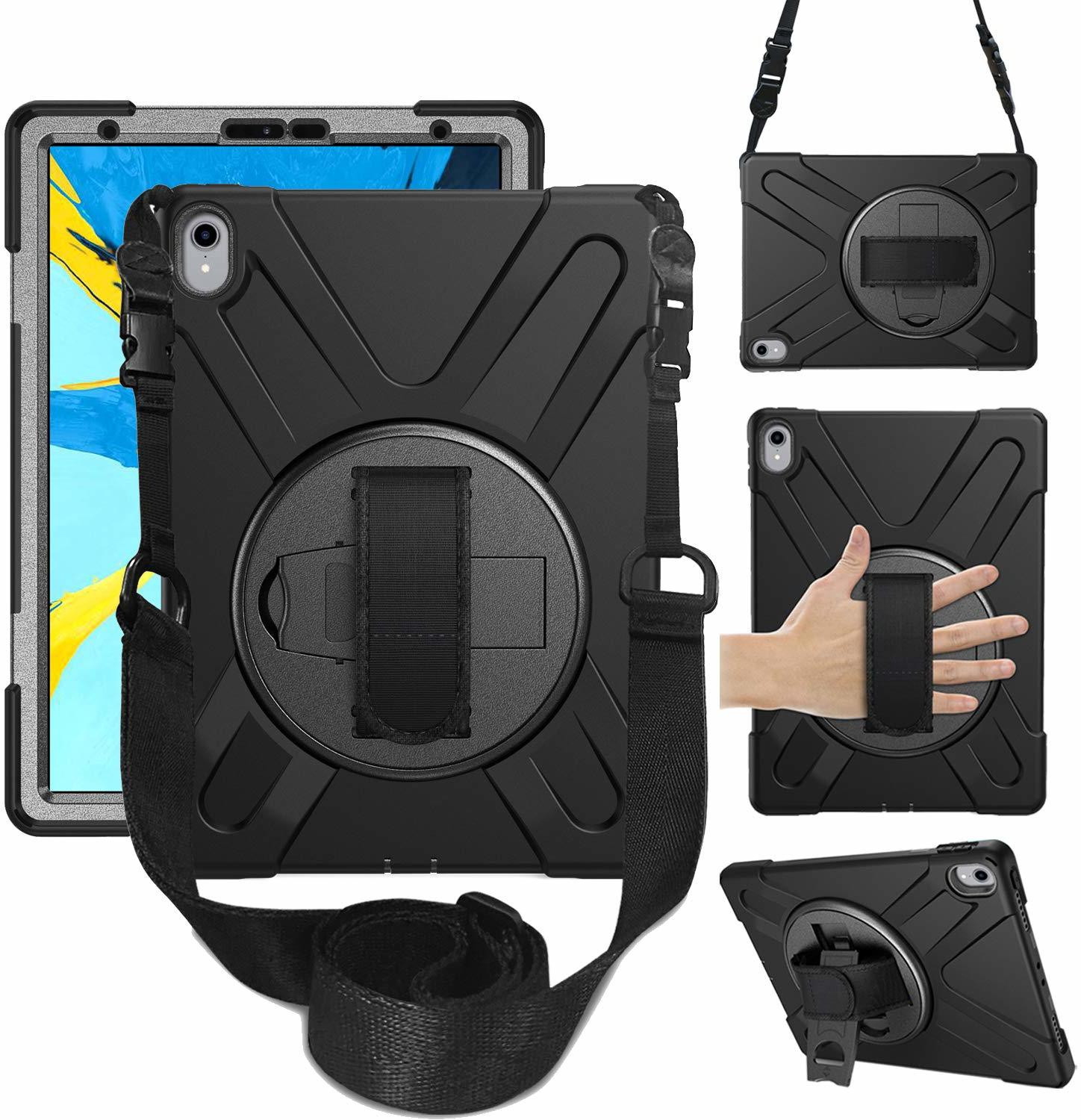 Image of HITFIT Back Cover for Apple iPad Air 10.9 inch (2020) 4th Geeneration (Black, Rugged Armor, Pack of: 1)