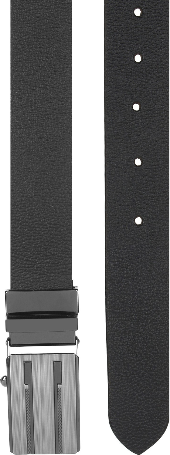 Image of USL Men Casual Black Genuine Leather Reversible Belt