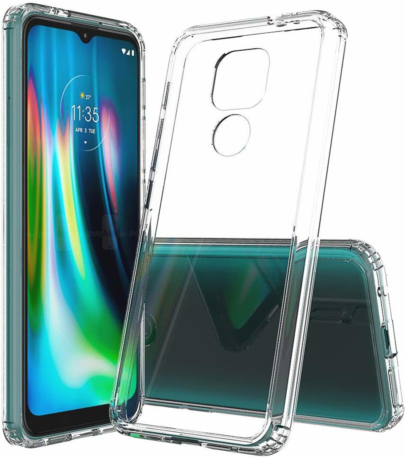 Image of Wellchoice Back Cover for Motorola Moto G9 Paly, Motorola Moto G9, Moto E7 Plus (Transparent, Grip Case, Rubber, Pack of: 1)