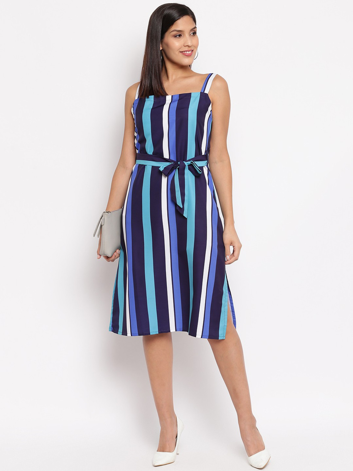 Image of Lilots Women A-line Multicolor Knee Length Dress