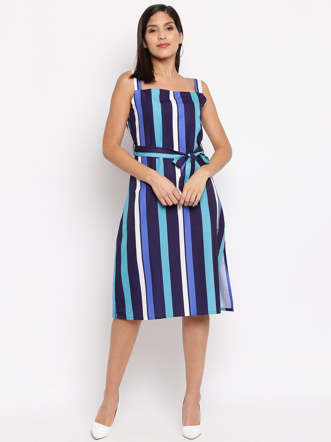 Image of Lilots Women A-line Multicolor Knee Length Dress
