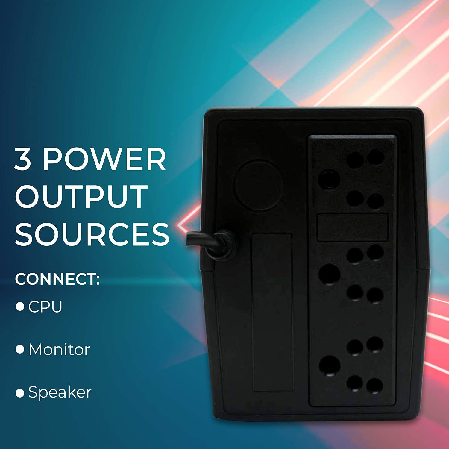 Image of Foxin FPS-755 FPS-755 230 V Line-interactive Rack-mount Model UPS with Overload Protection 3 Outlet Plugs