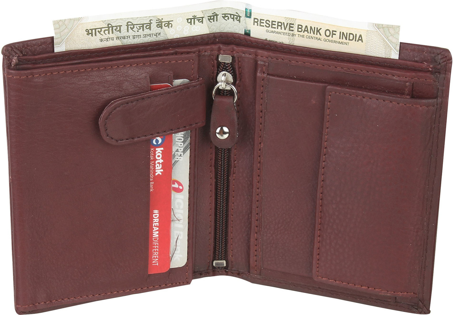 Image of Landmine Men Trendy, Formal Black Genuine Leather RFID Wallet (7 Card Slots)