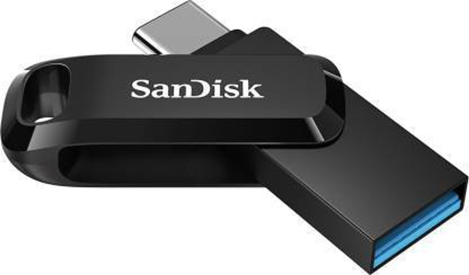 Image of SanDisk DUAL DRIVE GO USB TYPE C 256 GB OTG Drive Compatible with Laptop, Gaming Console, Audio Player, Netbook, Tablet, Mobile, Desktop Computer USB 3.2 Plastic Case (Black, Type A to Type C)