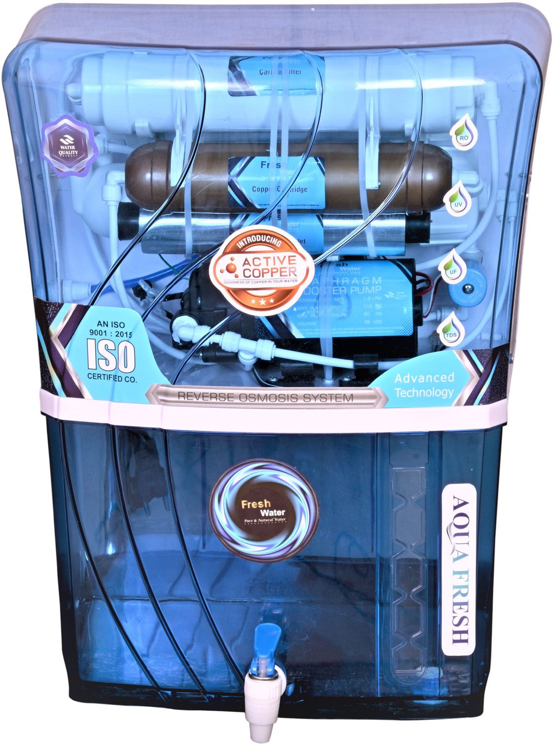 Image of SHREEJI WATER CARE 7-Stage RO Water Purifier 12 L RO + In-Tank UV + UF + TDS Control Water Purifier (Blue)