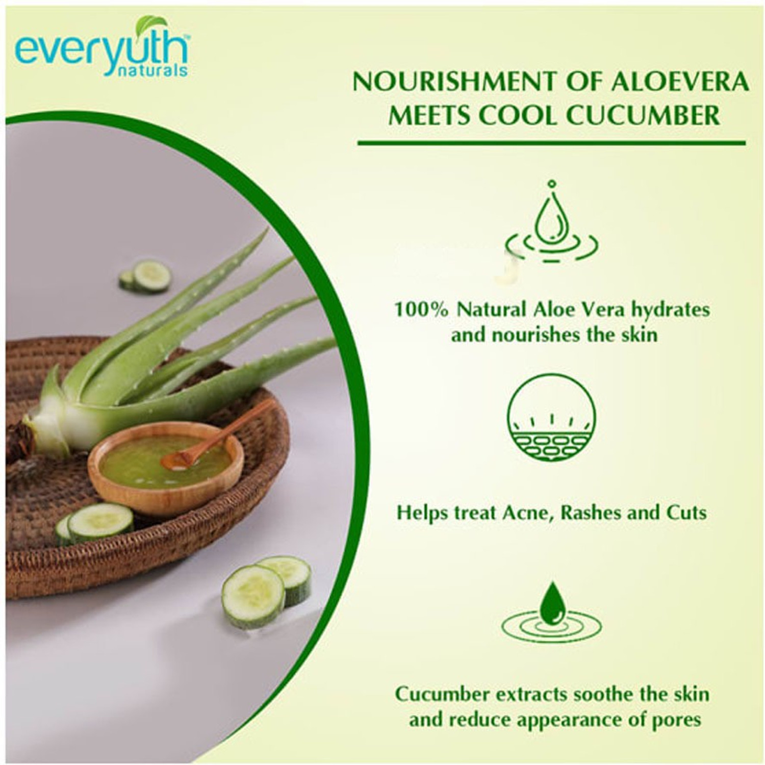 Image of Everyuth Naturals Nourishing Aloevera & Cucumber Gel Face Wash (600 g)
