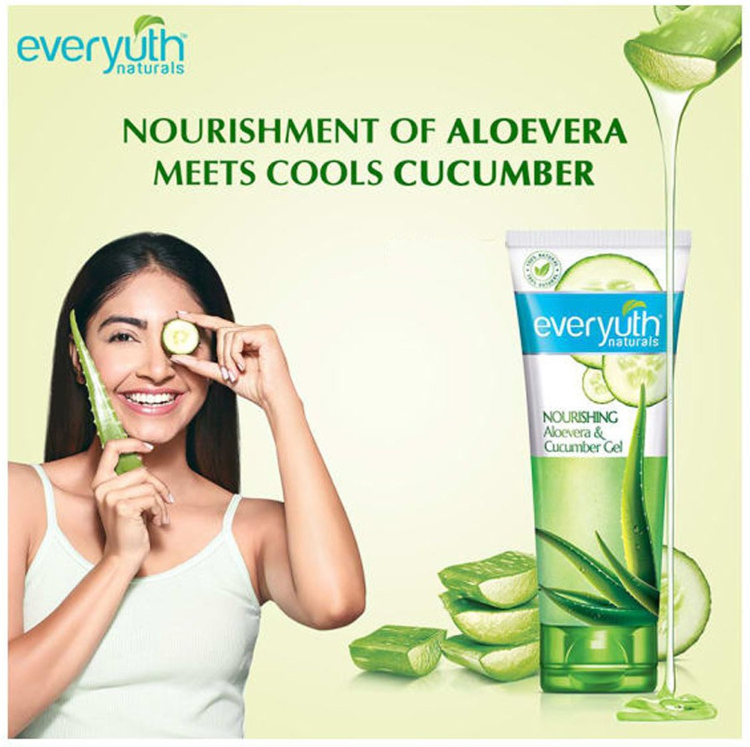 Image of Everyuth Naturals Nourishing Aloevera & Cucumber Gel Face Wash (600 g)