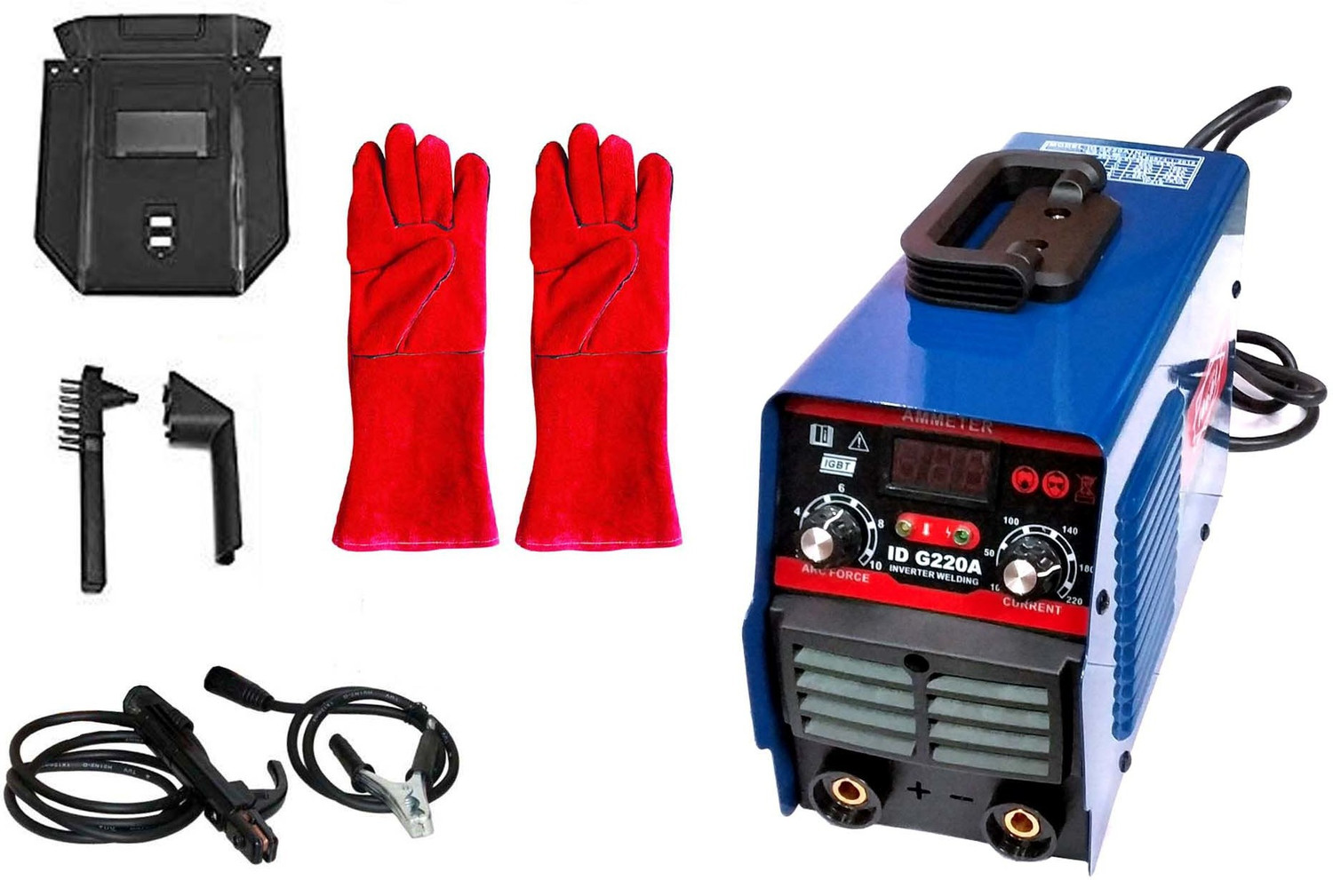 ISC Advance IGBT Technology Electric ARC 200 Inverter MMA Type Welding Machine +16" Long Hand Gloves Combo Inverter Welding Machine
