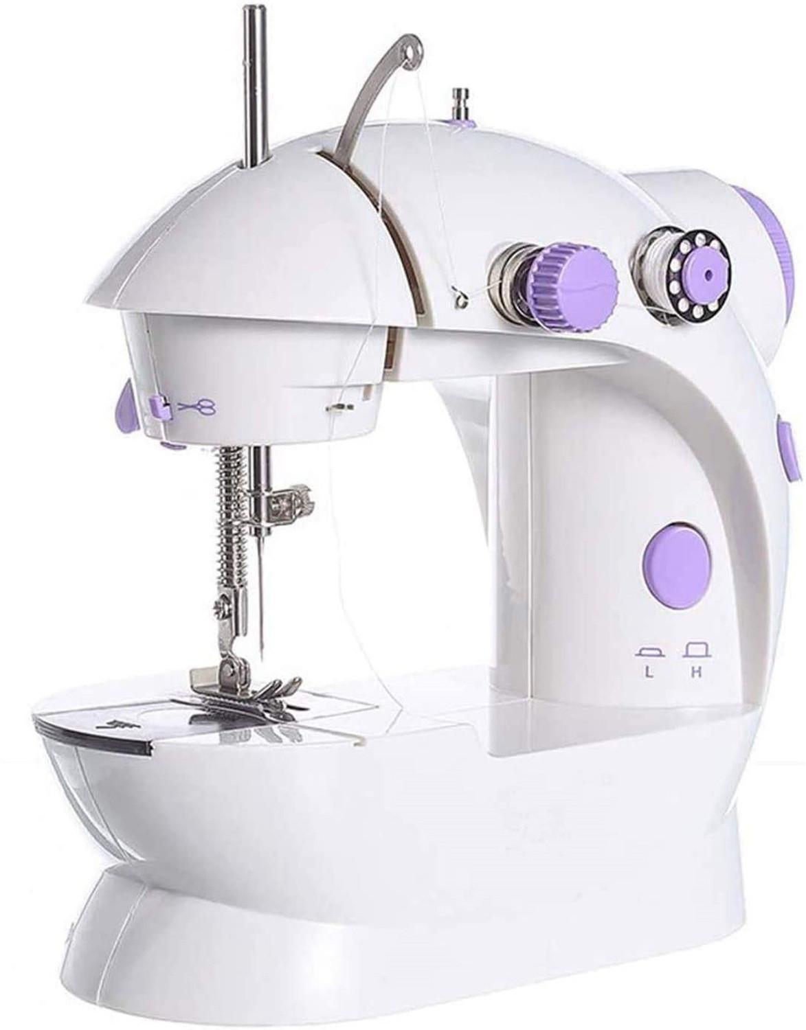 Image of TREATTOES (NG27) Handy Stitch Mini Hand Sewing Machine | Emergency Stitching Quick Repairs Electric Sewing Machine 1 built-in stitches 100 SPM White