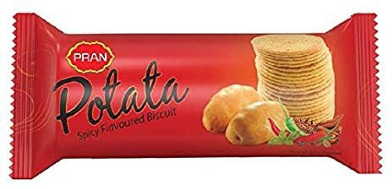 Image of Pran POTATA ORIGINAL IMPORTED SPICY BISCUITS Salted Biscuit (7 x 100 g)