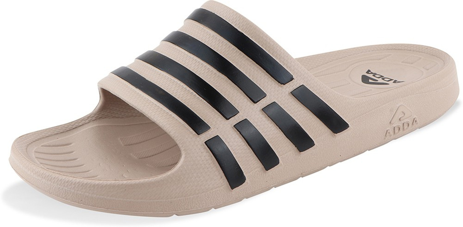 Image of Adda Men Slides (Beige, Black , 8)
