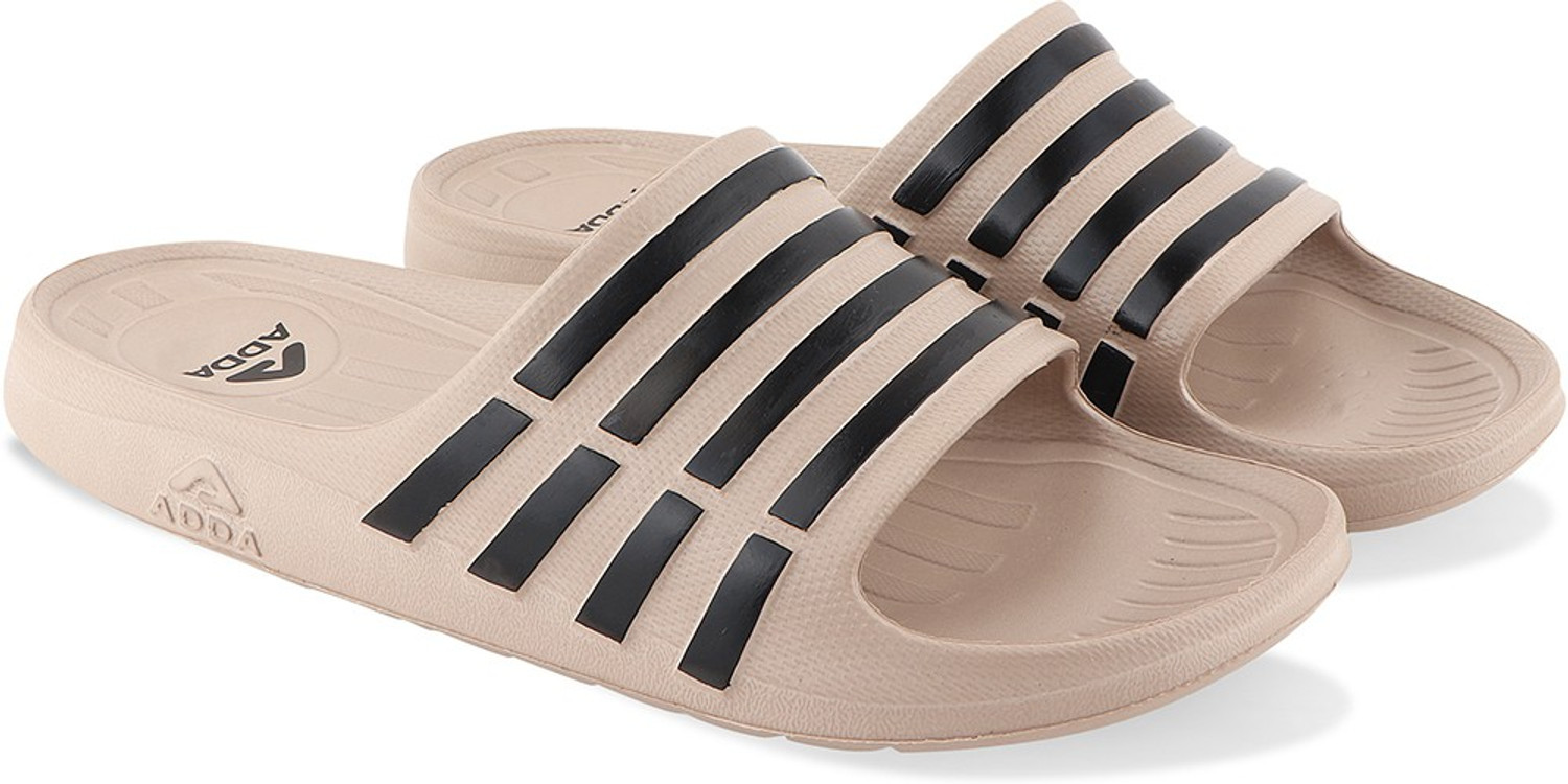 Image of Adda Men Slides (Beige, Black , 8)