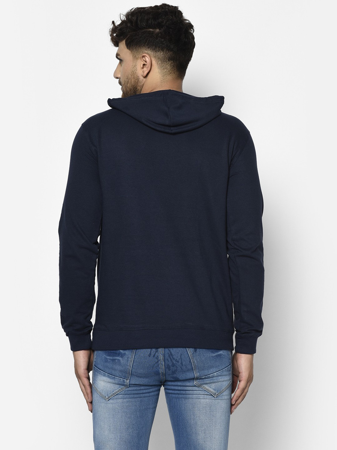 Image of Smartees Men Full Sleeve Solid Hooded Sweatshirt