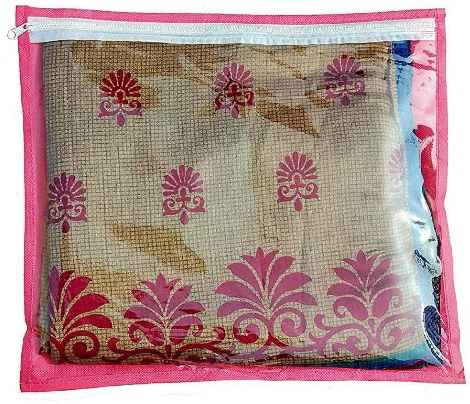 Image of Tiarakrafts Pink Single packing saree cover /Suit cover /kurti cover /Cloths cover Organizer set of 36 PINK 59195q (Pink)